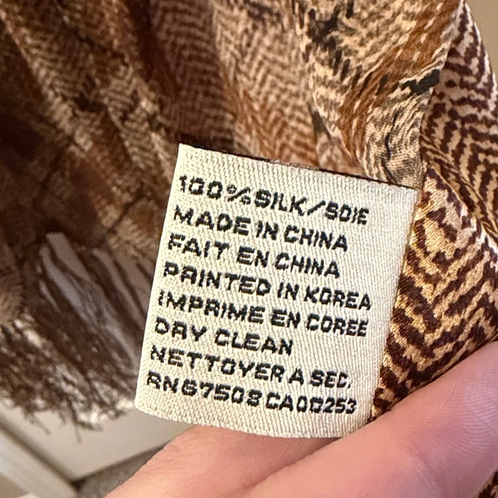 Anne Klein Reversible Silk Scarf